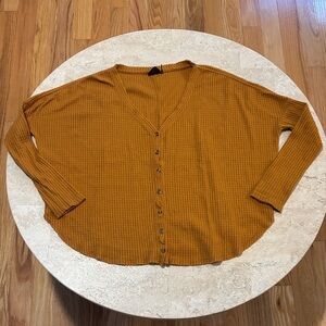 Out From Under/ Urban Outfitters size Small oversized Mustard Button-Up Cardigan